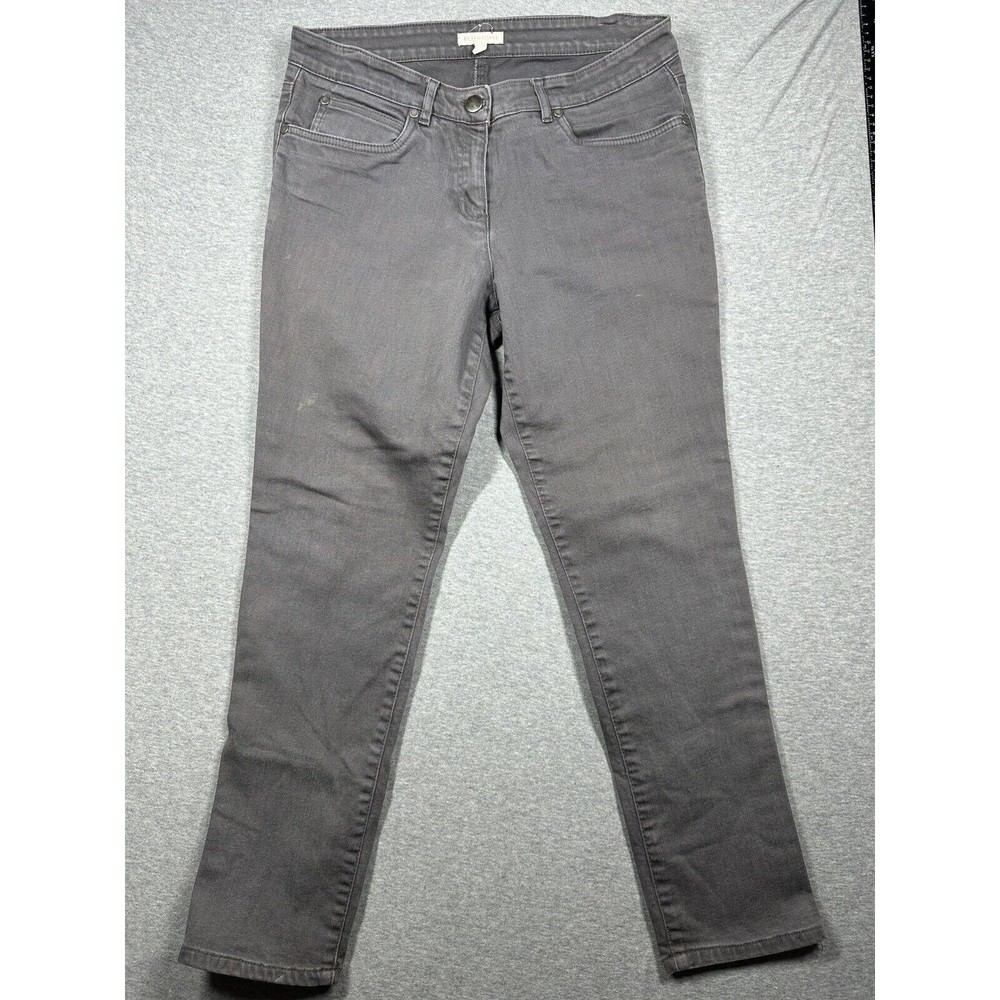 Eileen Fisher Womens Small Gray Cotton Ankle Jeans‎
